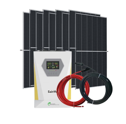 亜鉛メッキフレーム完全な太陽光発電システム 300W-20KW 高効率 15%-22% 家庭および農業用エネルギー供給用のオフグリッド太陽光発電装置