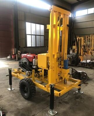YZ50-150H 水力ディーゼル水井掘削機 オプション車輪/クローラー・シャシ 210m 深穴掘削リグ マックス 400mm 直径 変速水掘削設備 農園灌?? 用
