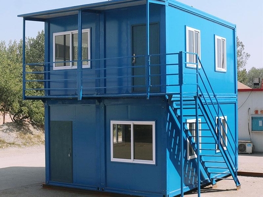 2階建ての容器の家は家の熱いすくいの電流を通されたペンキを組立て式に作った